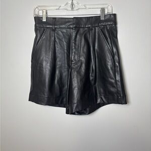 Abercrombie and Fitch faux leather black high waisted short size small